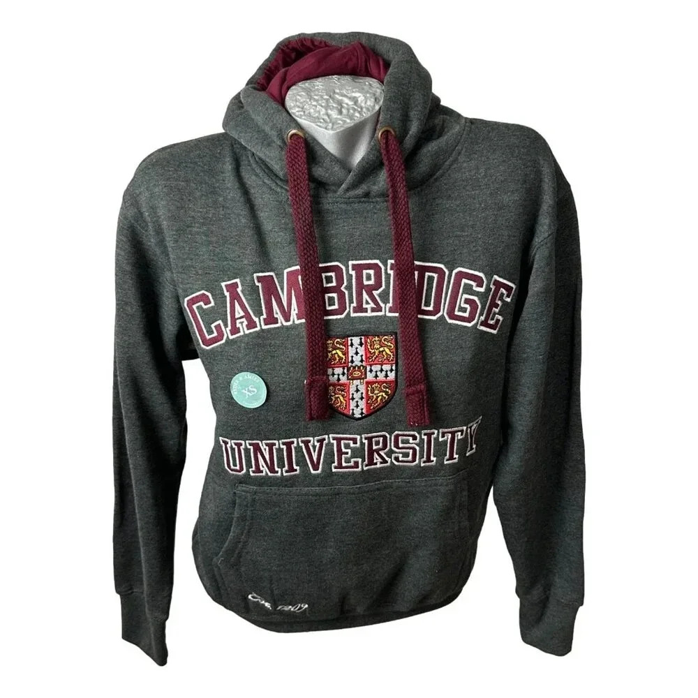 Cambridge‎ University Official UK Hoodie Sweatshirt  Size XS Womans Gray …